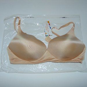 Charmo Beige Wireless Demi Bra - Size 38D